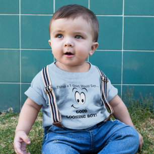 T-shirt Pour Bébé Drôle Visage Bon Regarder Citation Garçon