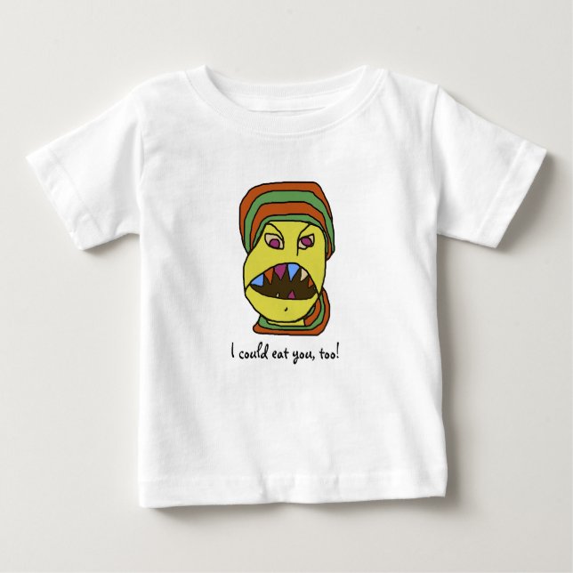 T-shirt Pour Bébé Drôle WEIRDOS humoristique affamé (Devant)