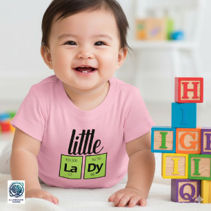 T-shirt Pour Bébé Drôles de petits symboles d'éléments du tableau pé