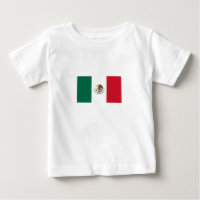 T-shirt pour bébé du drapeau mexicain