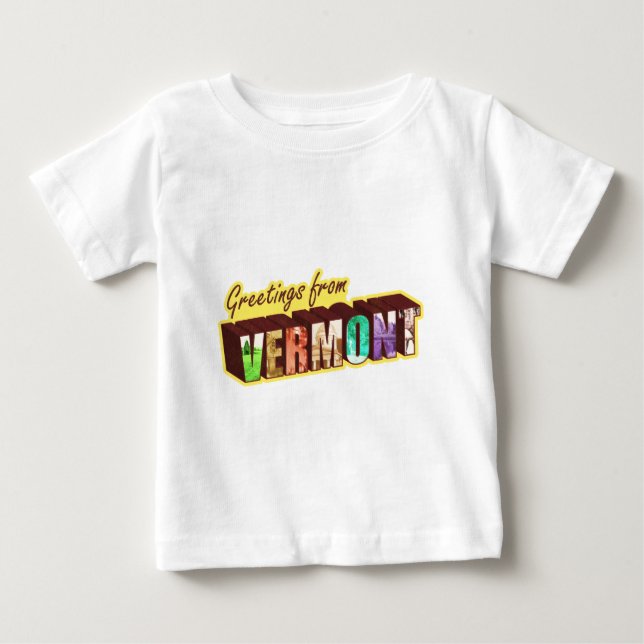 T-shirt Pour Bébé ` Du Vermont (Devant)
