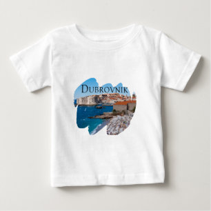 T-shirt Pour Bébé Dubrovnik avec une vue