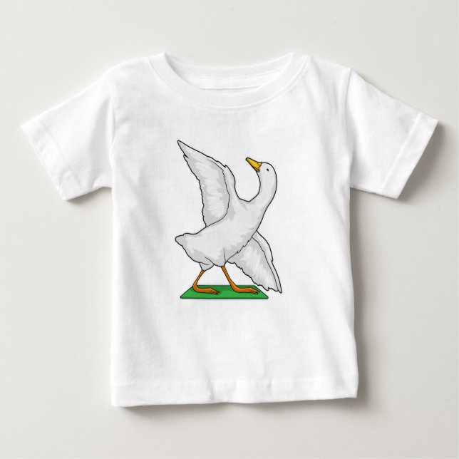 T-shirt Pour Bébé Duck Yoga Méditation Fitness (Devant)