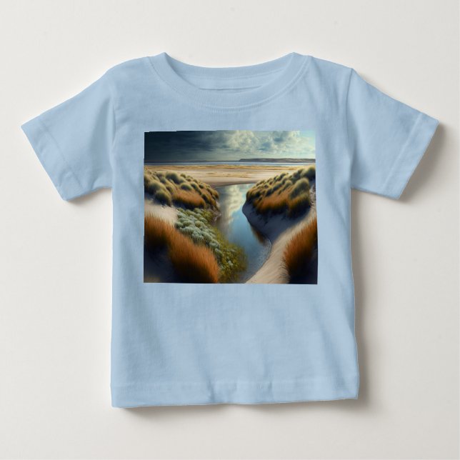 T-shirt Pour Bébé Dunes côtières néerlandaises (Devant)