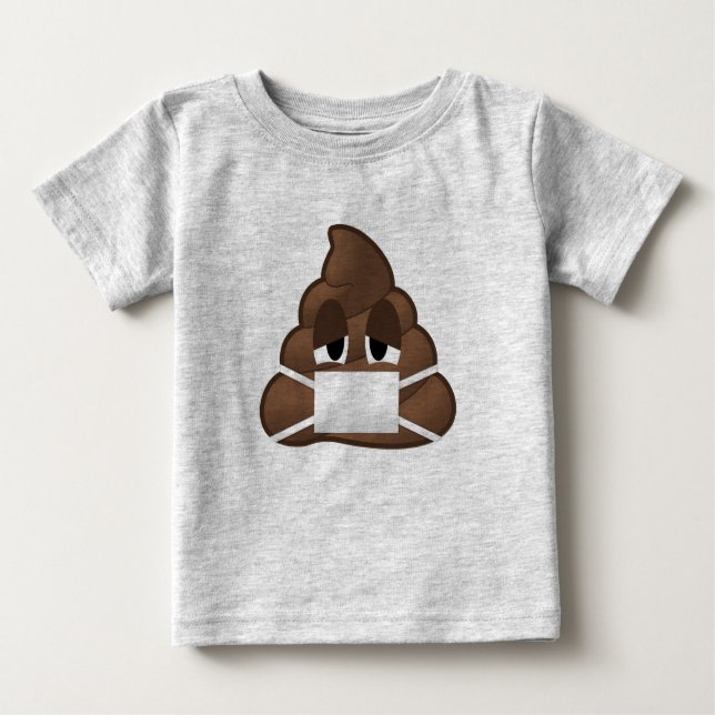 T-shirt Pour Bébé Dunette malade Emoji de masque (Devant)