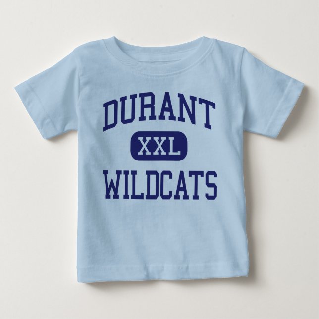 T-shirt Pour Bébé Durant - chats sauvages - lycée - Durant Iowa (Devant)