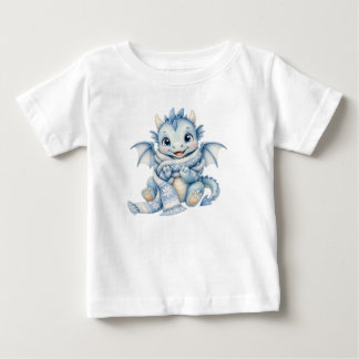 T-shirt Pour Bébé Écharpe de dragon de bébé pour un hiver cosy Livre
