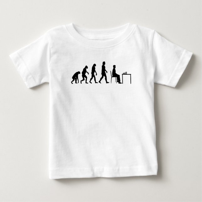 T-shirt Pour Bébé Échecs - Évolution du joueur d'échecs (Devant)
