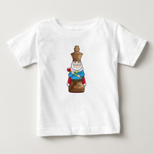 T-shirt Pour Bébé Échecs King Chess (Devant)