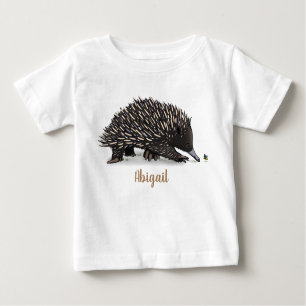 T-shirt Pour Bébé Echidna mignonne avec dessin animé d'abeille