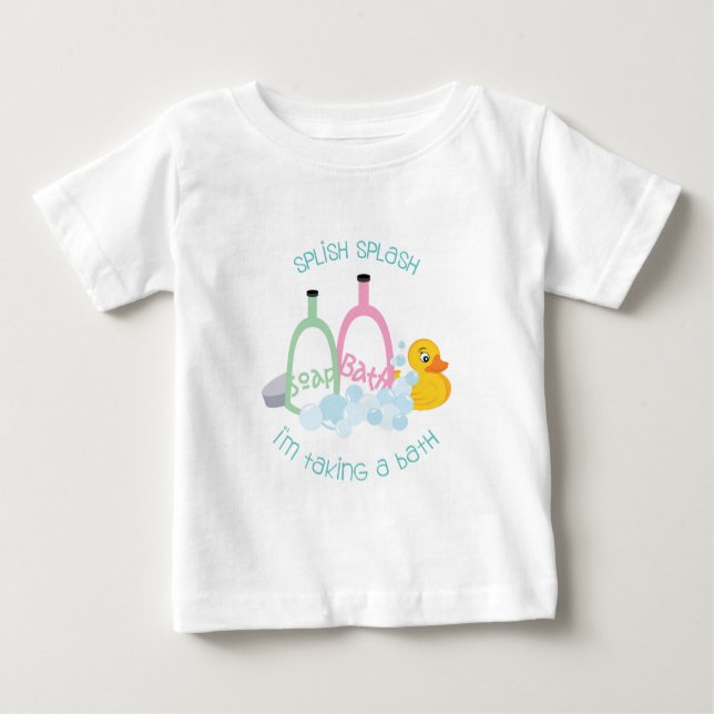 T-shirt Pour Bébé Éclaboussure de Splish (Devant)