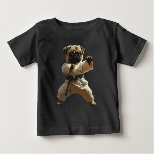 T-shirt Pour Bébé École de karaté Pug