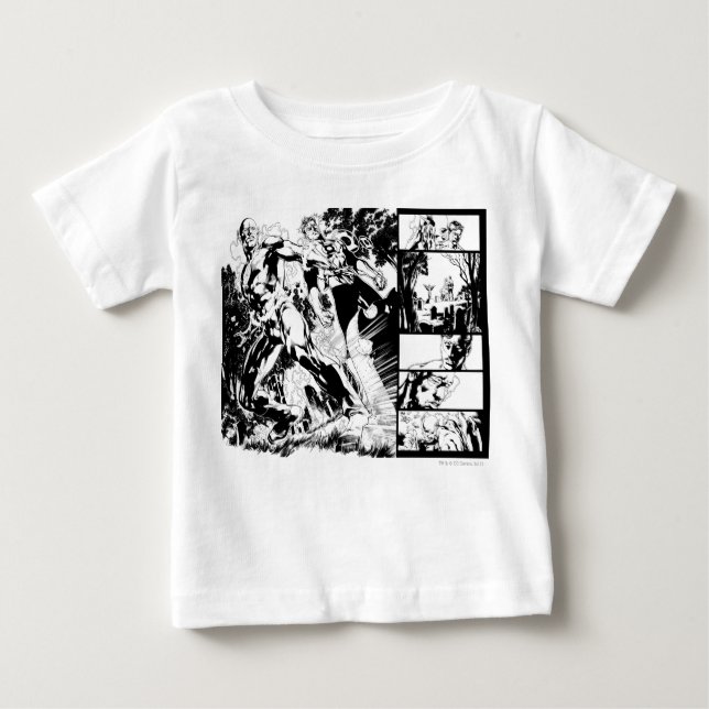 T-shirt Pour Bébé Écran Flash et vert 2 (Devant)