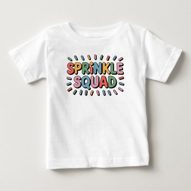 T-shirt Pour Bébé Écrasage | Saupoudrer bébé (Devant)