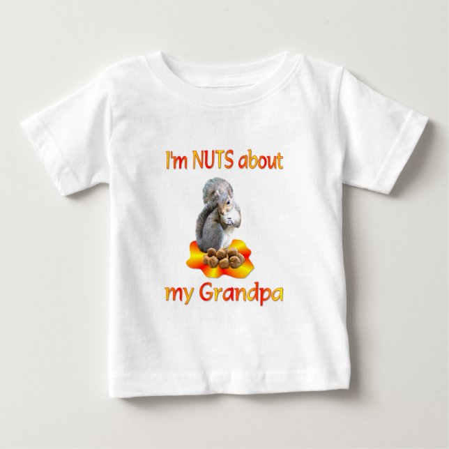 T-shirt Pour Bébé Écrous au sujet de grand-papa (Devant)