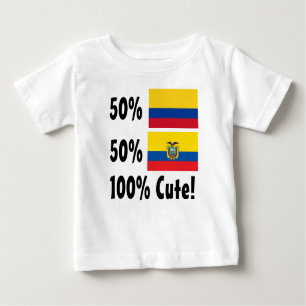T-shirt Pour Bébé Ecuadorian colombien de 50% 50% 100% mignon