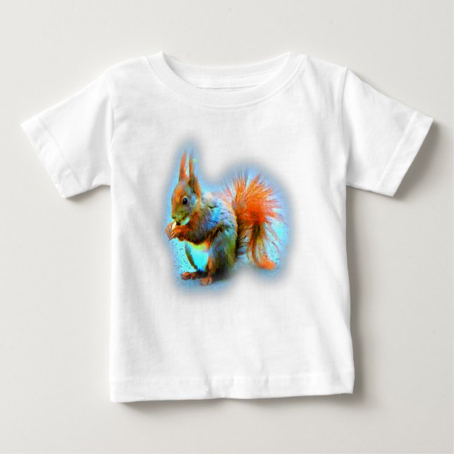 T-shirt Pour Bébé Écureuil au style moderne (Devant)