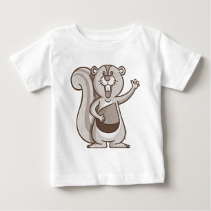 T-shirt Pour Bébé Écureuil heureux