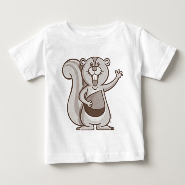 T-shirt Pour Bébé Écureuil heureux (Devant)