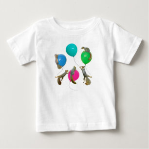 T-shirt Pour Bébé Écureuils sur la chemise de ballons