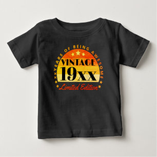 T-shirt Pour Bébé Édition limitée personnalisée vintage d'anniversai