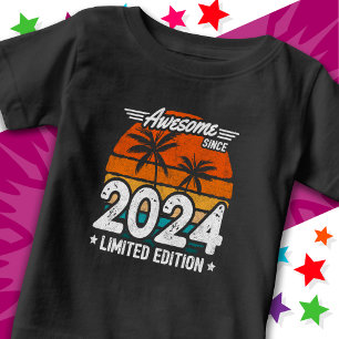 T-shirt Pour Bébé Édition limitée Rétro Incroyable depuis 2024 Né en