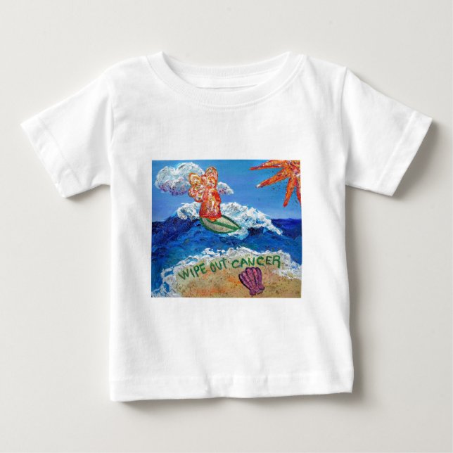 T-shirt Pour Bébé Effacer l'angle cancéreux (Devant)