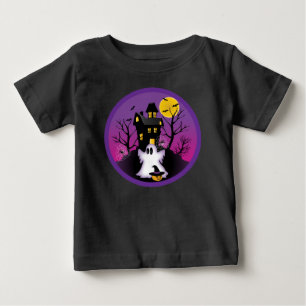 T-shirt Pour Bébé Éffrayant fantôme d'Halloween