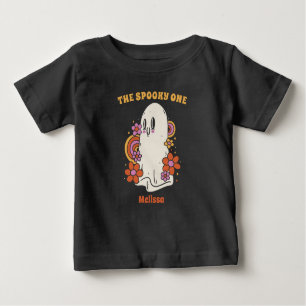 T-shirt Pour Bébé Éffrayant Halloween 1er anniversaire Fantôme flora