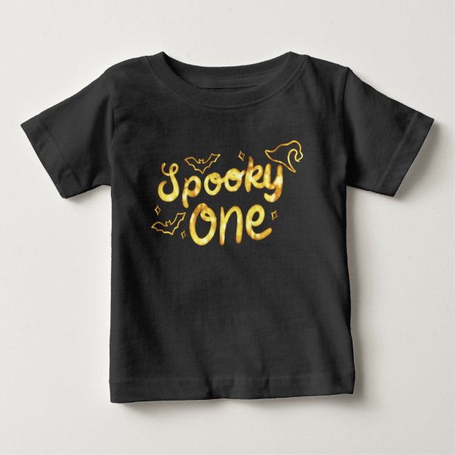 T-shirt Pour Bébé Éffrayant un 1er anniversaire (Devant)