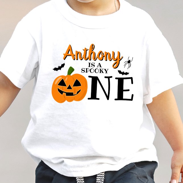 T-shirt Pour Bébé Éffrayant Un Halloween 1er Anniversaire (Créateur téléchargé)
