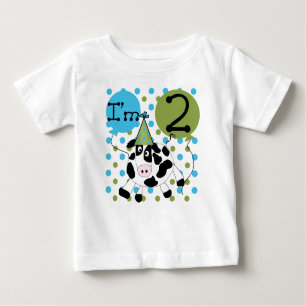 T-shirt Pour Bébé Effrayez le 2ème anniversaire
