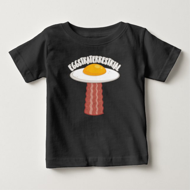 T-shirt Pour Bébé Eggstraterrestrial Avec Texte (Devant)