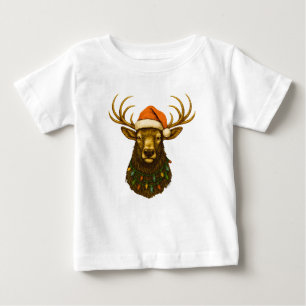 T-shirt Pour Bébé Élan des montagnes rocheuses en chapeau de Père No