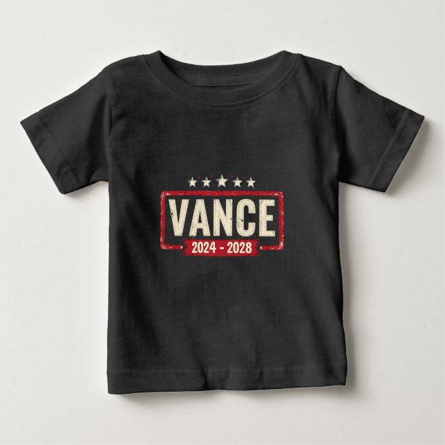 T-shirt Pour Bébé Élection Jd Vance Trump 2028 Président Vote  (Devant)