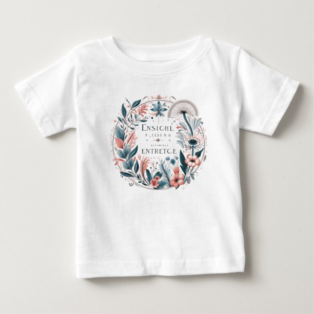 T-shirt Pour Bébé Élégance florale enchantée (Devant)