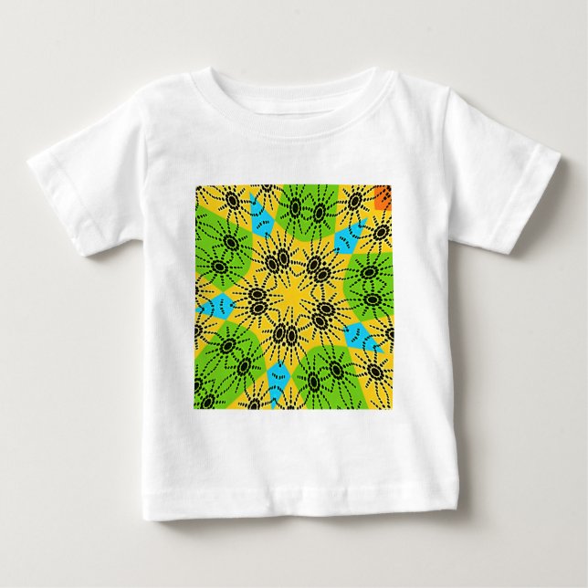 T-shirt Pour Bébé Élégant Araignée d'inspiration africaine Motif tra (Devant)