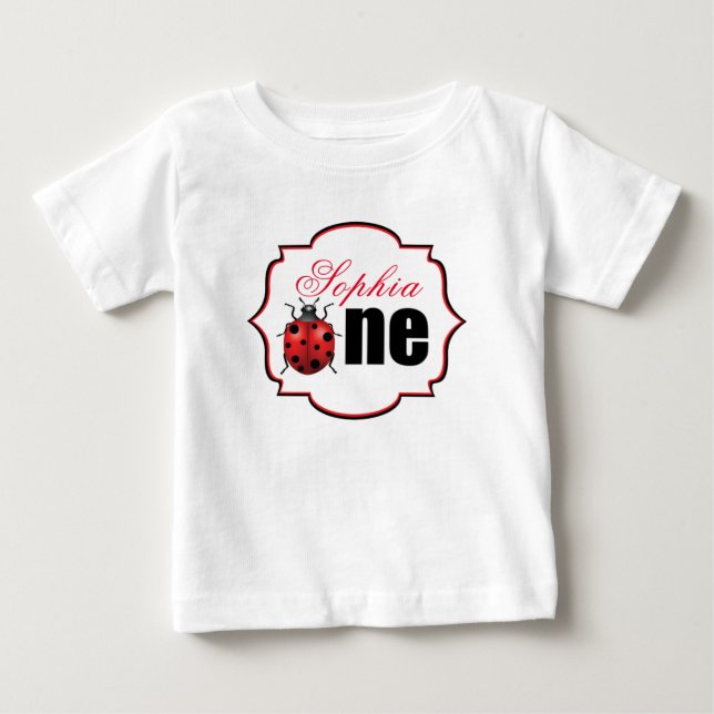 T-shirt Pour Bébé Élégant Ladybug personnalisé (Devant)