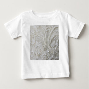 T-shirt Pour Bébé élégante dentelle de perle de rhinocéros blanc chi