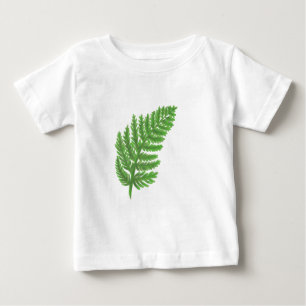 T-shirt Pour Bébé Élégante fougères vertes feuilles de bois