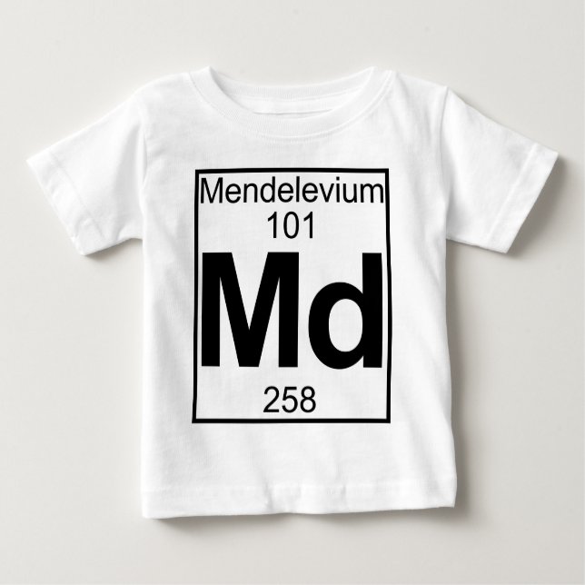 T-shirt Pour Bébé Élément 101 - DM - Mendélévium (plein) (Devant)