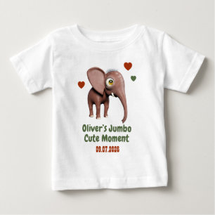 T-shirt Pour Bébé Élément Bébé Nom Personnalisé Date Moment Mignon