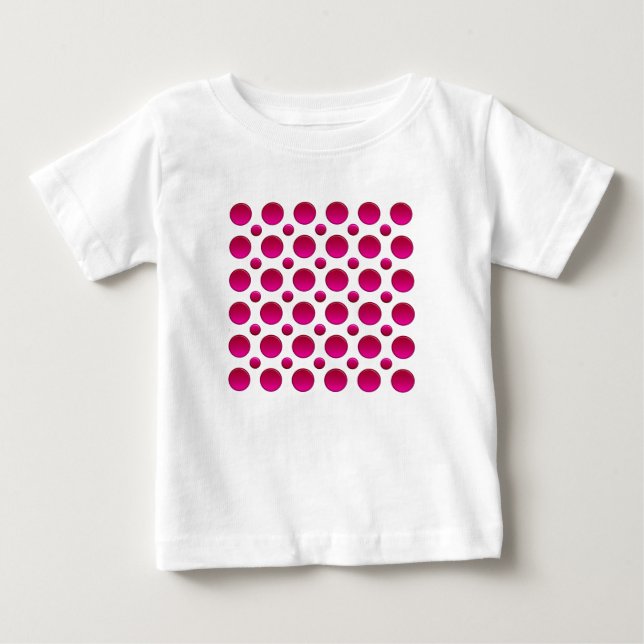 T-shirt Pour Bébé élément rouge pois (Devant)
