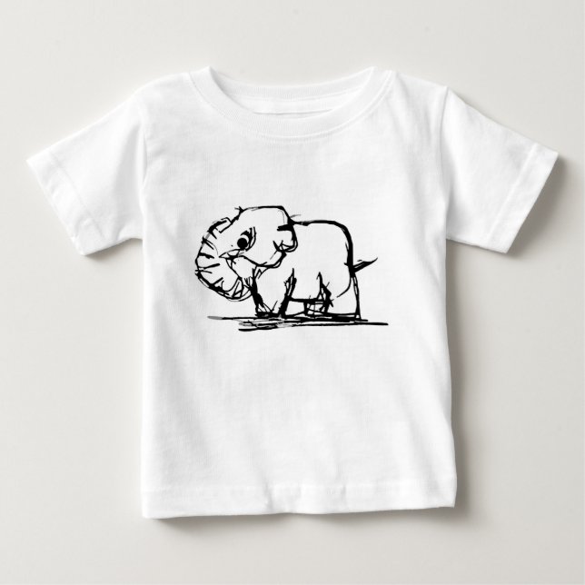 T-shirt Pour Bébé Eléphant (Devant)