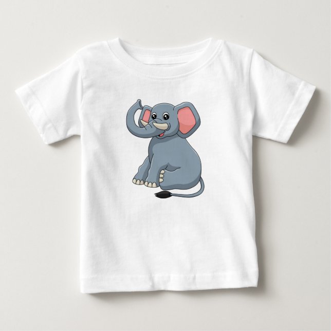 T-shirt Pour Bébé Éléphant (Devant)