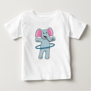 T-shirt Pour Bébé Eléphant à Fitness avec pneus Fitness