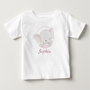 T-shirt Pour Bébé Eléphant adorable Funny Personnalisé