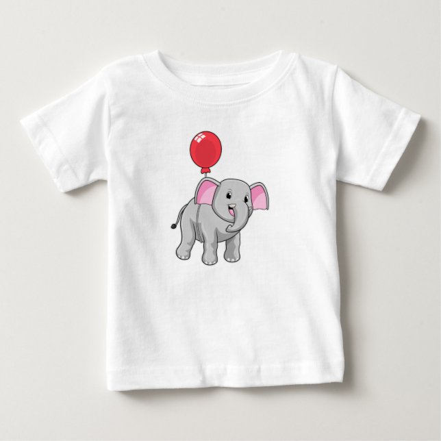 T-shirt Pour Bébé Eléphant avec ballon (Devant)