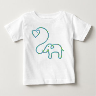 T-shirt Pour Bébé ÉLÉPHANT avec cœur