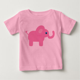 T-shirt Pour Bébé Eléphant Bébé Cartoon Rose Cute